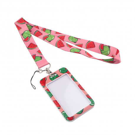 Lanyard with ID Holder - Watermelon