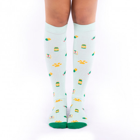 Printed Compression Socks - Footprints