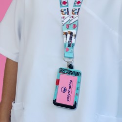 Lanyard with ID holder - Grey's