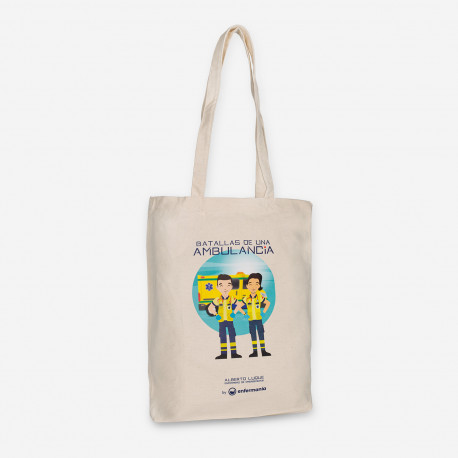 batallas de una ambulancia tote bag