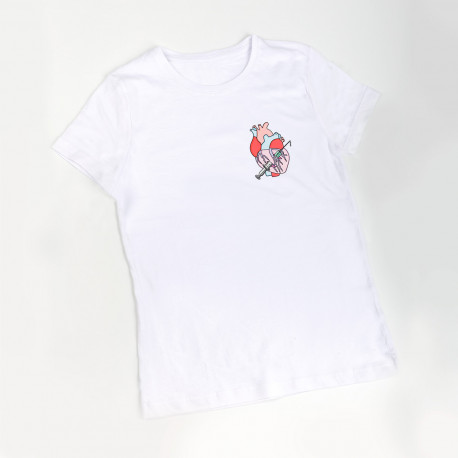 Woman's White T-shirt - Rebelheart...