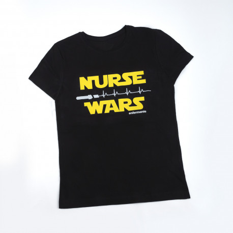 Woman's Black T-shirt - NURSE WARS