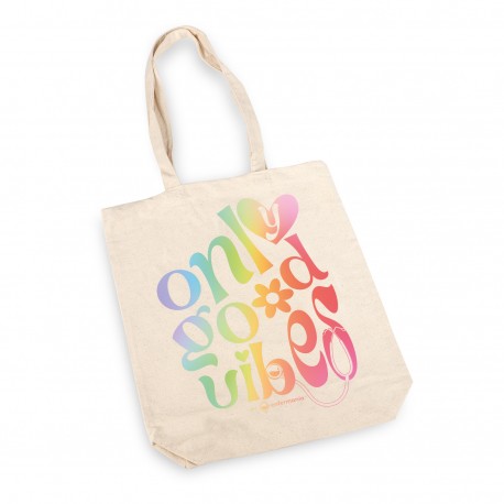 Good vibes printed nursing tote bag -...