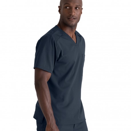 Men's V-Neck 2-Pocket Scrub Top -...