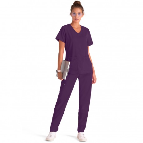 Women's V-Neck 4-Pocket Scrub Top -...