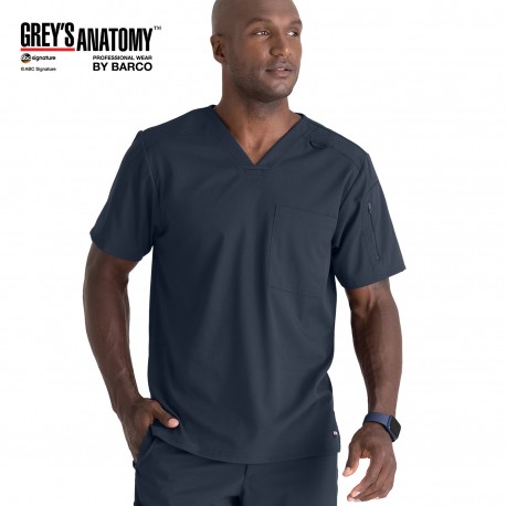 Men's V-Neck 2-Pocket Scrub Top -...