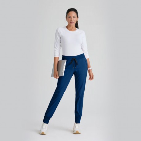 Women's 5-pocket plain pants - sky...