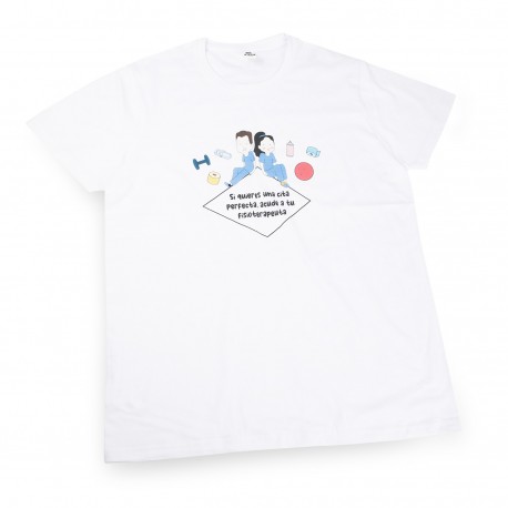 Unisex white T-shirt - Go to your physio