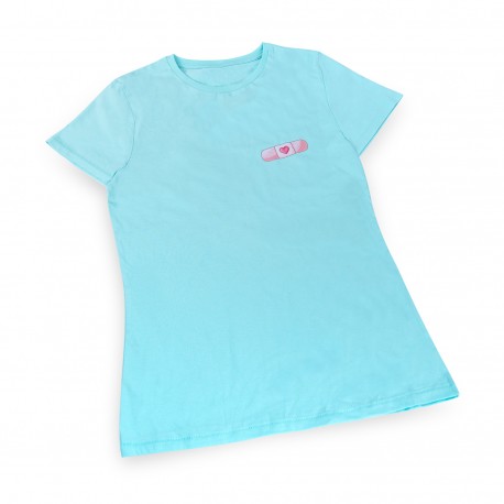 Woman's Eco Aqua T-shirt - Band-Aid...