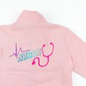 Chaqueta polar de enfermera personalizada color rosa