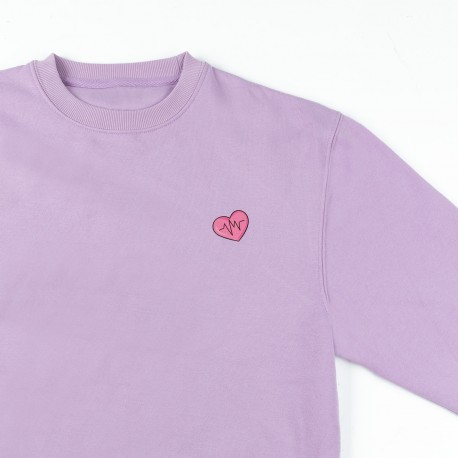 Nursing sweatshirt in lavender with...