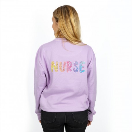 Printed Sweatshirt - Lavender - Unisex