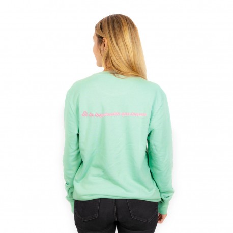 Printed Sweatshirt - Aqua - Unisex