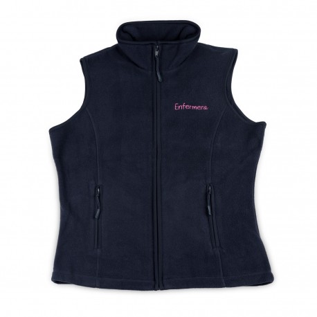 Women's Embroidered Fleece Vest -...