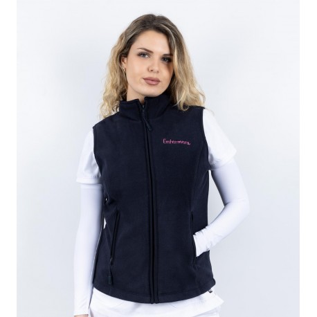 Women's Embroidered Fleece Vest -...