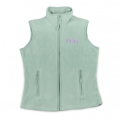 Women's Embroidered Fleece Vest -...