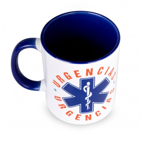 Blue ceramic mug - Emergency