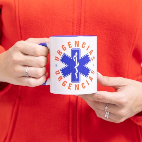 Blue ceramic mug - Emergency