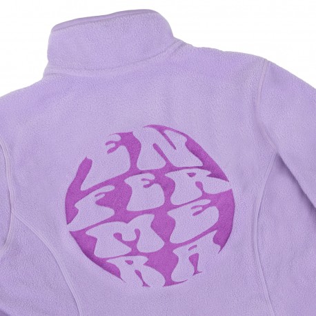 Women's lavender embroidered fleece