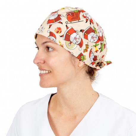 Short hair surgical cap with buttons...