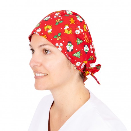 Short hair surgical cap with buttons...