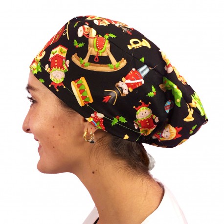 Long Hair printed Surgical Cap -...