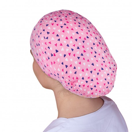 gorro pelo largo estampado corazones