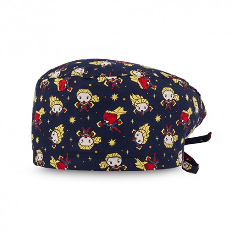 gorro quirúrgico pelo corto estampado Capitana Marvel