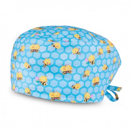 gorro estampado abejas para quirófano