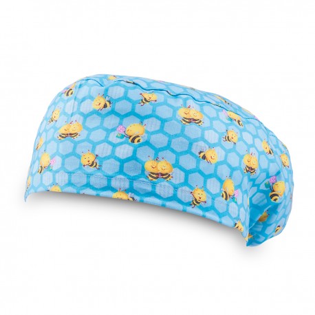 gorro pelo largo estampado abejas para quirófano