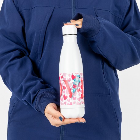 Personalizable Thermo Bottle - Hearts