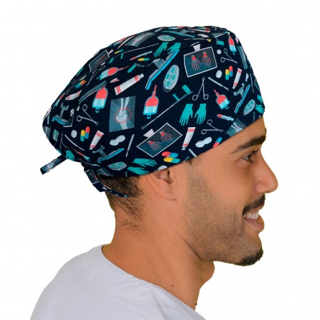 gorro pelo corto quirófano