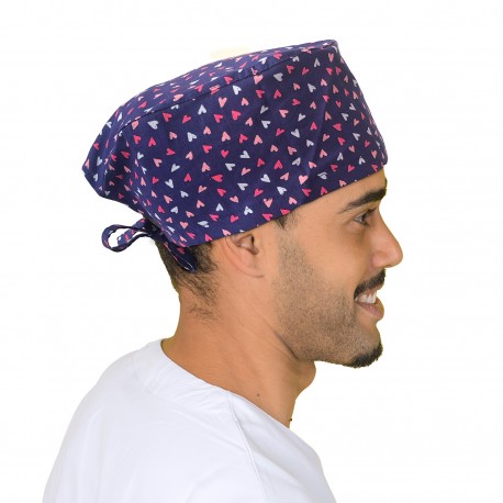 gorro pelo corto para quirófano estampado