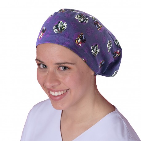 Long Hair printed Surgical Cap - Wicked