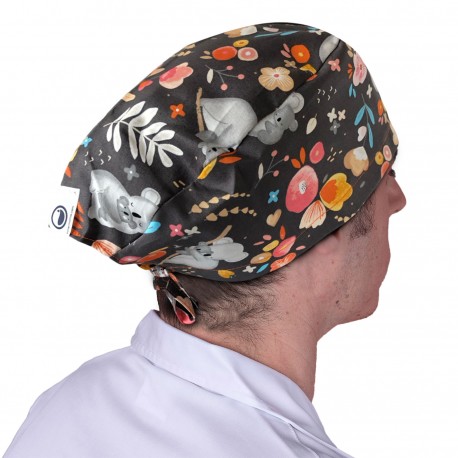 Short hair surgical cap - Grey Koala