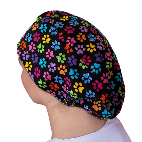 gorro pelo largo estampado