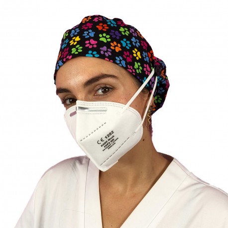 Long Hair Surgical Cap with buttons -...