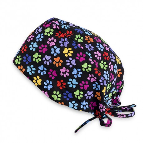 gorro quirófano pelo corto estampado