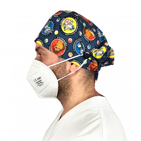 Short Hair Surgical Cap with buttons...