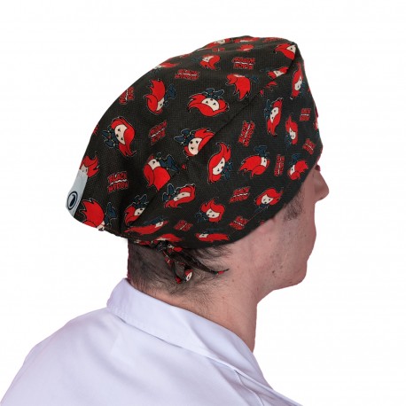 Short hair surgical cap - Black Widow