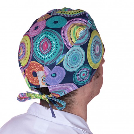 gorro pelo corto estampado para hospital