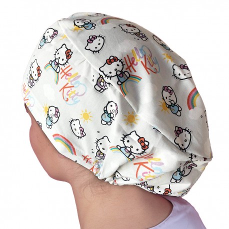 Long Hair printed Surgical Cap - Kitty