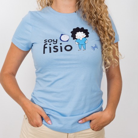 camiseta azul soy fisio