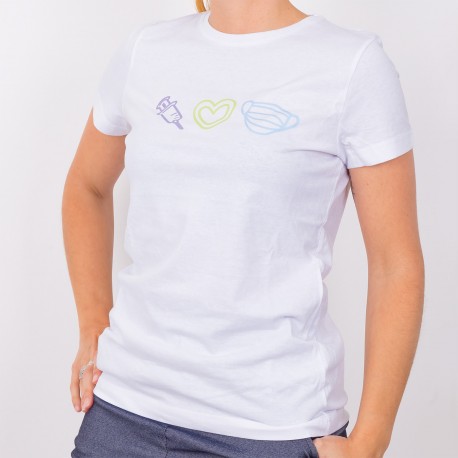 Woman's White T-shirt - Nursing Design