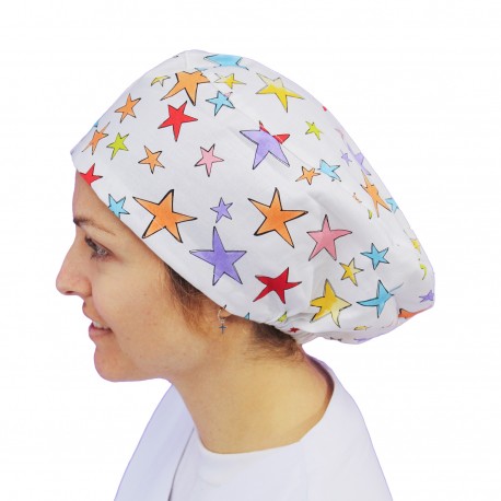 gorro pelo largo estrellas fondo blanco