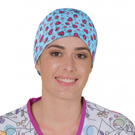 Long Hair Surgical Cap - Hearts and...