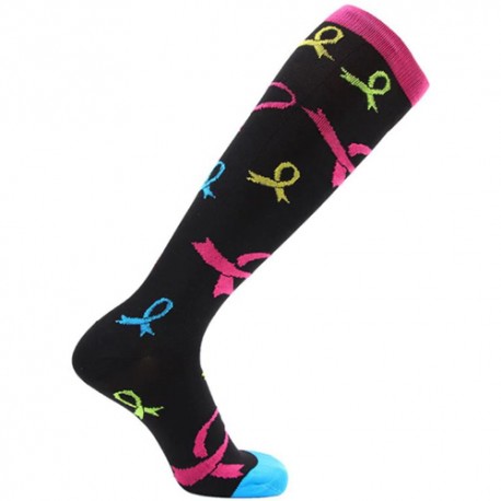 Printed Compression Socks - Ribbons -...