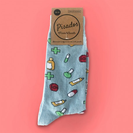 Printed Midcalf Socks - Pharma