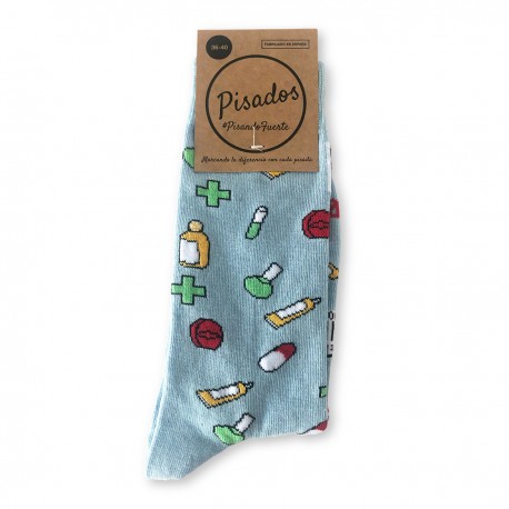 Printed Midcalf Socks - Pharma