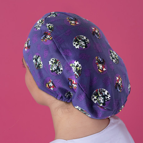 Long Hair printed Surgical Cap - Wicked